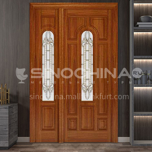 G Thailand oak door luxury classic style new style outdoor door entrance door log door anti-theft security 22